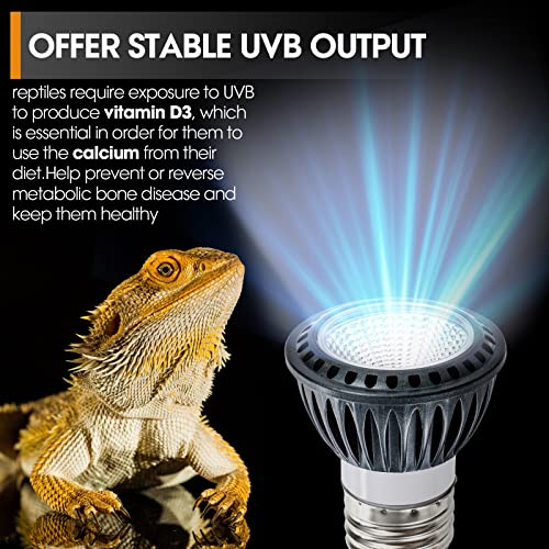 Premium High-Intensity UVB Reptile Light for Optimal Calcium Metabolism,5-Watt 10.0 Desert UVB Light Ideal for Desert-Dwelling Reptiles Bearded Dragons Tortoises - style: Desert 10.0 UVB