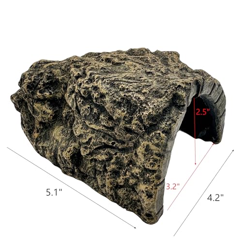 M2cbridge Aquarium Decorations Fish Hideout House Shelter Betta Cave (Rock Hide Cave) - style: Rock Hide Cave