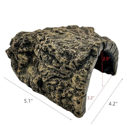 M2cbridge Aquarium Decorations Fish Hideout House Shelter Betta Cave (Rock Hide Cave) - style: Rock Hide Cave