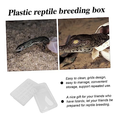 Totority 20grids Reptile Egg Incubation Box Practical Hatching Tray for Reptile Breeding Lightweight and Easy to Clean for Gecko Lizard Snake and Tortoise Eggs