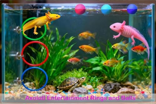 8 pcs Axolotl Hammock with Feeding Dish Floating Ball Axolotl Net for Aquarium Axolotl Enrichment Toys Reptile Triangle Hammocks Lounger Ladder Breathable Mesh Bearded Dragon Tank Accessories Green M