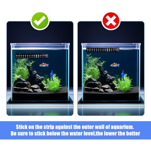 AQUANEAT 6 PCS Aquarium Thermometer Strips, Fish Tank Thermometer Sticker, Terrarium Water Temperature Test (0.71" x 5.13") - size: 0.71" x 5.13"