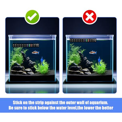 AQUANEAT 6 PCS Aquarium Thermometer Strips, Fish Tank Thermometer Sticker, Terrarium Water Temperature Test (0.71" x 5.13") - size: 0.71" x 5.13"