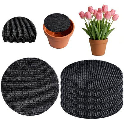 6Pcs 6.3inch Pot Mesh Drainage Discs Double Layer Plant Pot Hole Insert Pads Cutable Bonsai Pot Bottom Grid Mat Mesh Reusable for Indoor Outdoor Potted Plant Prevent Soil Loss Keep Roots Healthy - size: 6.3inch-6Pcs