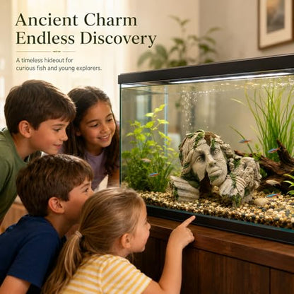 Mechpia Aquarium Hideout Cave Large, Reptile Cave, Fish Tank Decorations Ornament Accessories for Breeding Betta Reptile Leopard Gecko