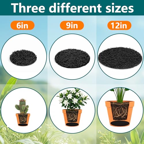 EBaokuup 4 Pcs Plant Pot Drainage Insert Discs, 9 Inch Thickened Mesh Pot Drainage Discs, Lightweight Planter Pad Insert to Prevents Soil Loss Indoor Outdoor - color: 9 Inch-4 Pcs