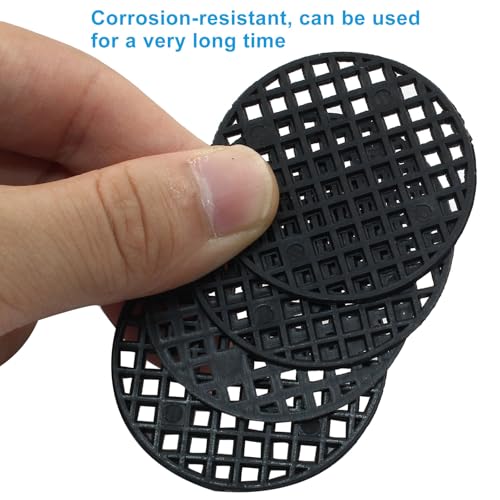 Plant Pot Mesh Hole Covers Pads, 45mm,100 Pcs | Round, Plastic Bottom Grid Mat, Bonsai Drainage Screen - color: 100 Pcs