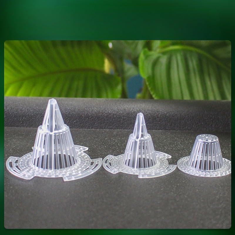 10 Pcs Cone Flower Pot Mesh Pad Drainage Screens for Planters Bottom Grid Mat Netting Insert Screen for Healthy Plants(58mm)