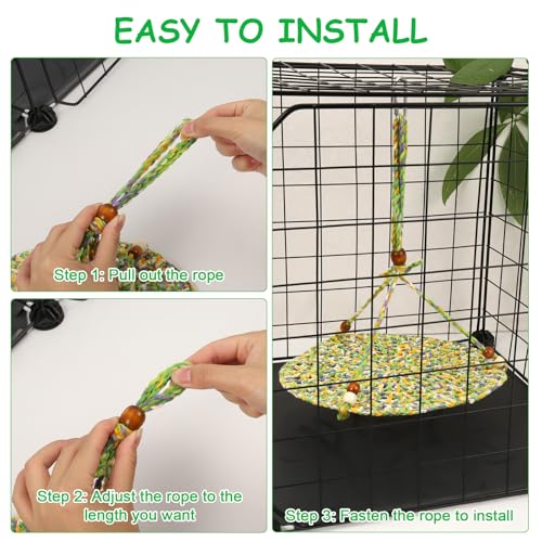 Jspupifip Reptile Hammock Bearded Dragon Accessories Hanging Hammock Green | Small Pet Habitat Shelter Cage Accessories for Chameleon Birds Rats Hamster Iguana - color: Green