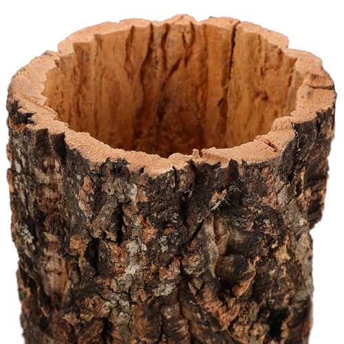 POPETPOP Reptile Hideout Cork Bark: Wood Tree Trunk Climbing Hide Terrarium Decor Shelter Cave for Gecko Lizard Snake Hermit Crab Bearded Dragons Tank Decor, 5. 89 X 4. 91 X 4. 91 Inches - size: 5.89 X 4.91 X 4.91 Inches