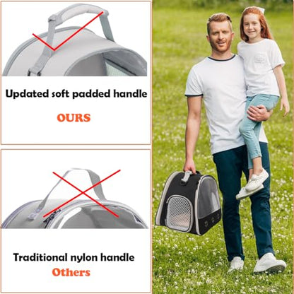 Ventilation Lizard Carrier for Bearded Dragon,Guinea Pig Carrier,Guinea Pig Carrier for 2,Reptile Travel Carrier for Lizards Sugar Glider Hedgehog Rat Parrot Birds,Airline Approved - color: Grey