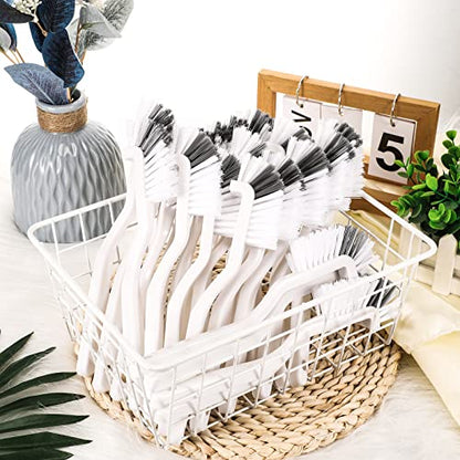 24 Pcs Kitchen Scrub Brush Bulk Sink Bathroom Edge Corner Cleaning Brush Right Angle Mini for Grout Household Dishwasher Tile Lines Window Track Deep Cleaning with Stiff Bristles