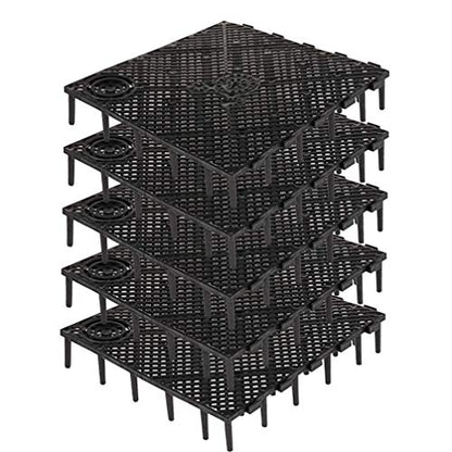 POPETPOP Black Aquarium Divider Trays Fish Tank Bottom Plate Grid Isolate Board Divider- Aquarium Divider Tray PVC Splicing Clapboard Bottom (Black) PVC Splicing Aquarium Accessory - size: 10pcs