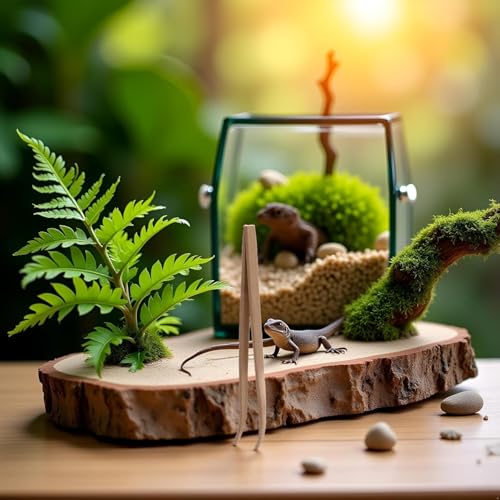 2Pcs 28cm Wood Color Angled Reptile Feeding Tongs Tweezers Bamboo Eco-Friendly Feeding Tool, Reptiles and Amphibians, Reptile Terrariums