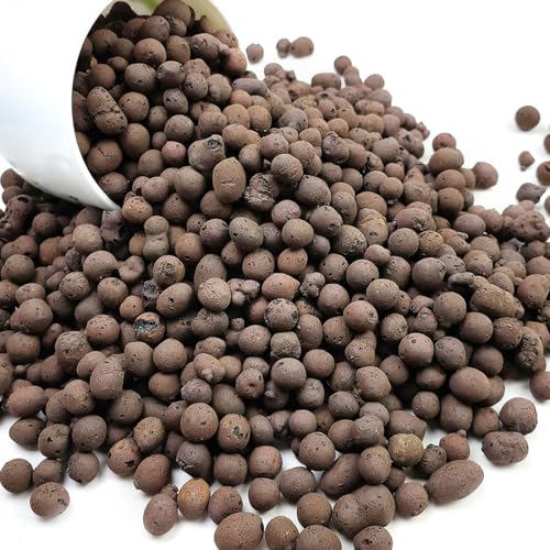 Clay Pebbles for Plants, 8mm-12mm Expanded LECA Balls Plant Garden Soil, Hydroponic, Aquaponics, Natural Leca Balls for Soil Root Development, Orchid Potting Mix, 2lb - color: Clay Pebbles, size: 2 Pounds