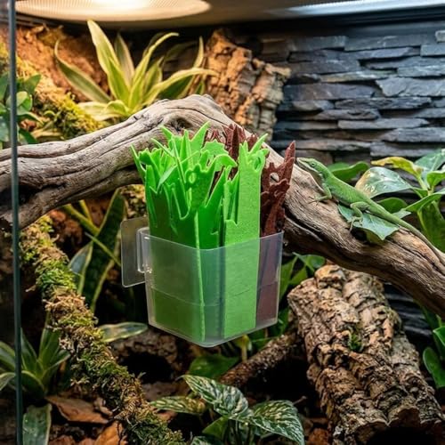 Reptile Humidifier Portable Felt Plants Humidifying System Imitation Plants Humidifier Water Basin Environmental Air Humidity Supplies with Purified, Green Brown - color: Green Brown