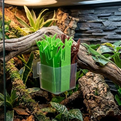 Reptile Humidifier Portable Felt Plants Humidifying System Imitation Plants Humidifier Water Basin Environmental Air Humidity Supplies with Purified, Green Brown - color: Green Brown
