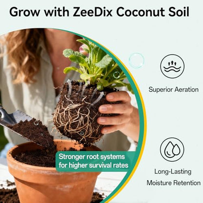 Coco Coir Pellets, 50 Pcs 40mm Seed Starter Soil Pods for Planting | Low EC & pH Balanced, Organic Coconut Coir Potting Soil for Indoor Outdoor Plants Herbs Houseplants Bonsai Vegetables Flowers - size: 40mm