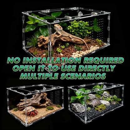 The Ultimate Small Animal Terrarium 7.9" x 5.9" x 11.8": A Versatile Reptile Serving as a Complete Starter Tank for a Wide Range of Species Including Lizards, Geckos, Frogs, Crabs, and Spiders