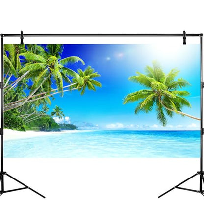 Sandbeach Fish Tank Background Tropical Ocean Paradise Island Aquarium Background Sea Beach Seascape Terrarium Backgrounds Sunray Blue Sky Seacoast Ocean Sea Waves Reptile Tank Backgrounds 24x12in - color: Blue_Green, size: 24(W)x12(H)inches/ 60(W)*30cm(H