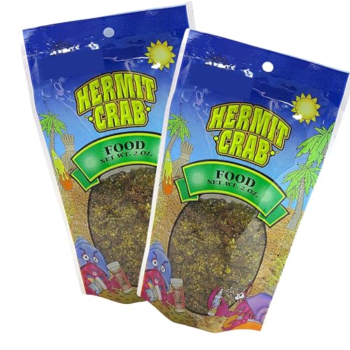 Needzo Hermit Crab Food, Natural Supplies and Necessities for Pets, Resealable Bags, 2 Ounces (Pack of 2)