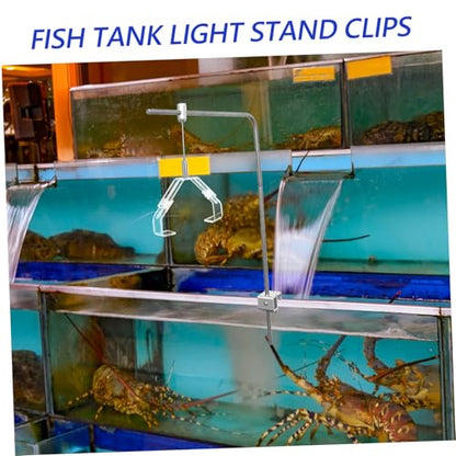 2pcs Lamp Fixing Clip for Aquariums Reptile Terrariums Durable Support for Fish Tank Lights Sturdy Design for Long Term Use Compatible with Various Lighting Needs
