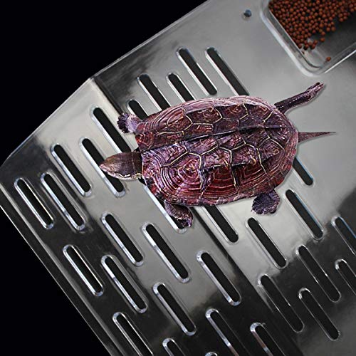 Turtle Basking Platform, Turtle Tank Platform, Aquarium Animal Transparent Sink Wharf, Reptile Habitat, Turtle Tank Dock Floating Decor with Sucker Cap