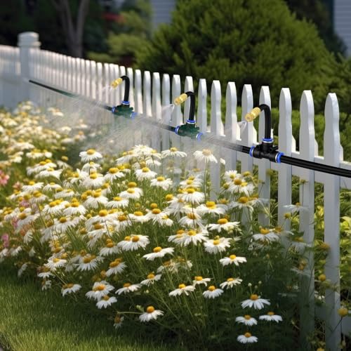 30 Pack 0.020" (0.5 mm) 10-24 UNC Brass Misting Nozzles High Pressure Misting System Heads Sprayer for Outdoor Cooling System Anti-drip Fogging Spray Heads for Gardening Landscaping Cooling