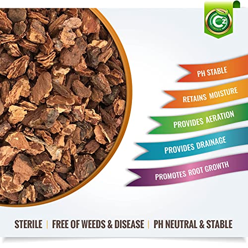 Orchid Potting Bark - Made in USA Premium Garden Soil Amendment Mix for Proper Root Development of Phalaenopsis, Cattleyas, Indoor/Outdoor Plants, Reptile Terrarium Bedding & More! (Mini Fir Bark)