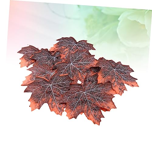 Abaodam 12pcs Maple Leaf Litter for Reptile Habitat Reusable Pet Cage Decor for Snakes Lizards Frogs Terrarium Accessories
