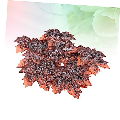 Abaodam 12pcs Maple Leaf Litter for Reptile Habitat Reusable Pet Cage Decor for Snakes Lizards Frogs Terrarium Accessories