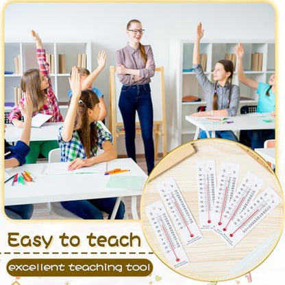 Maitys 10 Pcs Science Thermometers Mercury Free Student School Supplies Boiling Point Dual Scale Thermometers for Classroom Teaching Tools (White) - color: White