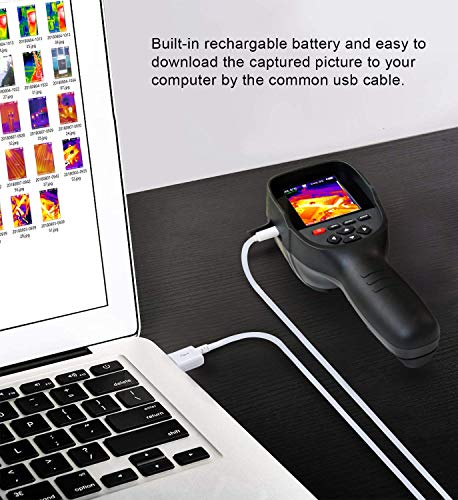 220 x 160 IR Resolution HTI Thermal Imager, Handheld 35200 Pixels Thermal Imaging Camera with 3.2" Color Display Screen(Battery Included) - size: HT-18:220 x 160