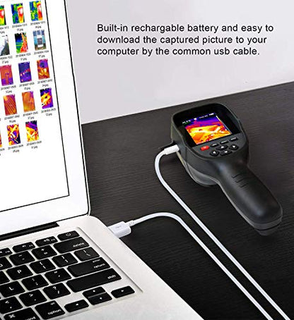 220 x 160 IR Resolution HTI Thermal Imager, Handheld 35200 Pixels Thermal Imaging Camera with 3.2" Color Display Screen(Battery Included) - size: HT-18:220 x 160