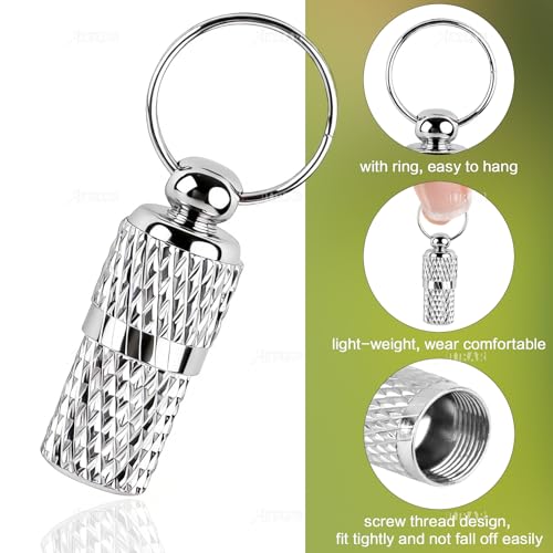 AUEAR, 10 Pack Pet ID Tags Name Address Cell Phone Number Stainless Steel Personalized Dog Cat Small Animal Barrel Tube Anti-Lost