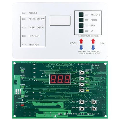 Upgraded 472100 Digital Display Temperature Controller Circuit Board | Fit for Pentair MiniMax NT LN STD TSI 200,250,300,400 Series Pool & Spa Heater, Includes New Keypad for 6800 DDTC Mini MAX NT