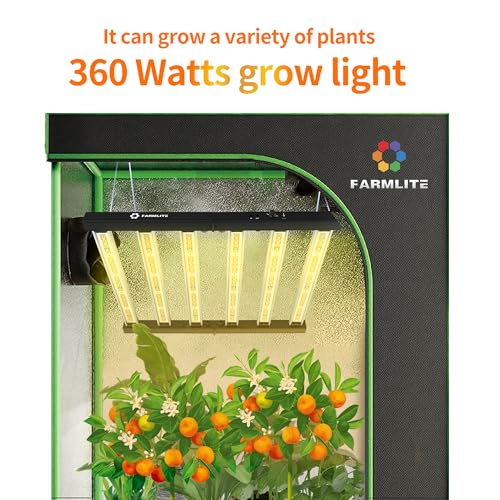 LED Grow Lights for Indoor Plants Full Spectrum Growing Light Bar Plant Hanging Growing Lamps Seedling Daisy Chain Dimmable 4x4ft Coverage - size: 360watts