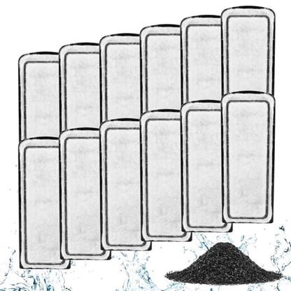 AQQA 12 Packs Aquarium Filter Cartridges with Activated Carbon - Remplacement Fish Tank Filters Cotton - size: 12 PCS Carbon Cartridge