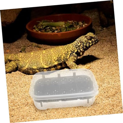 Compartment Reptile Breeding Box for Gecko Incubation Lightweight and Easy to Clean for Turtles Lizards and Snakes Design for Repeated Use - color: Black