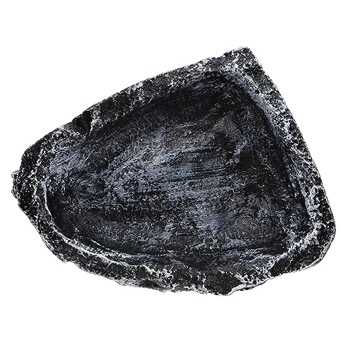 DOITOOL Reptile Water Basin Resin Turtle Feeding Bowl Reptile Worm Dish Decor Water Bowl Snake Bearded Dragon Dish Frog Terrarium Food Feeder Gecko