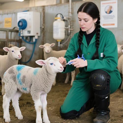 2Pcs 30ML Livestock Syringe, Reusable Adjustable Goat Drench Syringe, with 1 Drench Nozzle 10 Needles, Suitable for Medium And Large Poultry Such As Pigs, Sheep, Cattle, Horses, Etc - size: 30ML