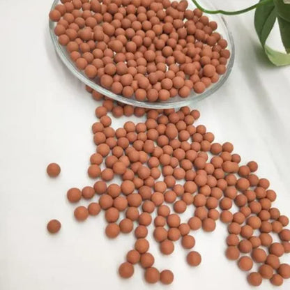 2 lb Clay Pebbles Clay Balls for Plants 6mm-8mm Mini Hydroponics Ceramic Ball Horticultural Grade Succulent Soil,for Plant Pots Vase Fillers Hydroponic Growing,Brown - color: Brown