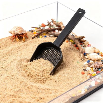Tsangbaby Hermit Crab Litter Scooper Reptile Poop Scooper Mesh Reptile Litter Cleaner Scoopers Terrarium Sand Rabbit Pooper Lifter for Sand Bedding, Hanging Handle Poop Scoopers