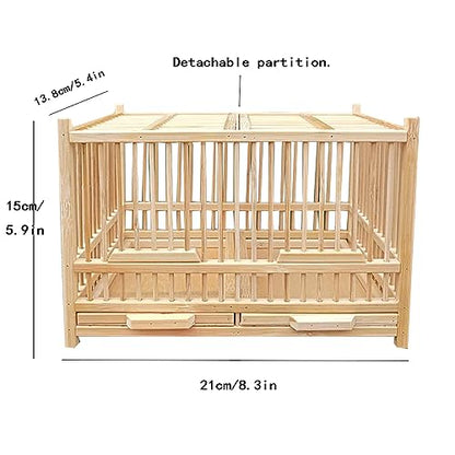 Small Reptile Animals Terrarium. Insect Enclosure. Crickets, Snails, Spiders, Cockroach ，Tarantula ，Caterpillar，Cages. Luxury Houses, Double Room. Bamboo (A)