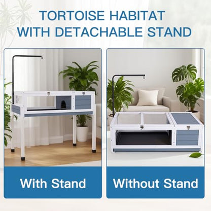 Tortoise Enclosure Turtle Cage Indoor Reptile for Small Animals Lizards