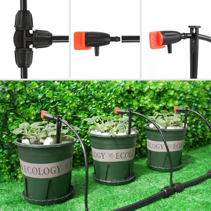 RedChili Drip Irrigation Inline Dripper for 1/4" Drip Irrigation Tubing, 35 Pieces Adjustable Drip Emitters Micro Drippers for Drip Irrigation Gardening System Maintain Constant Flow - size: Irrigation Dripper