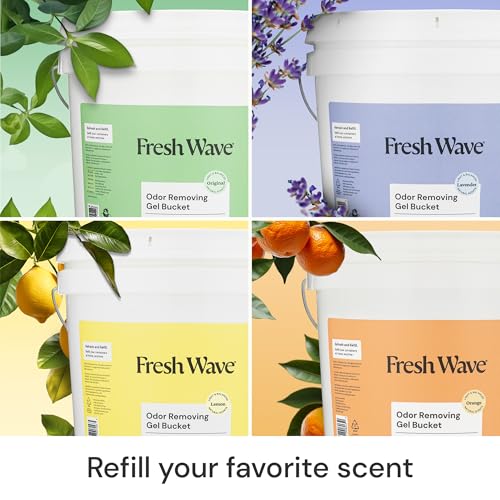 Fresh Wave Odor Eliminator Gel Bucket, 248 oz. Original Refill | EPA Safer Choice rated, No parabens or harsh chemicals, Refills up to 16 large gel jars, Pet-safe room deodorizer - size: 248 Fl Oz (Pack of 1)