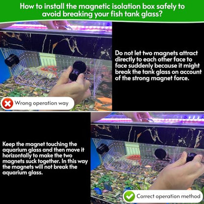 Magnet Acclimation Box for Saltwater Fish Quarantine Aquarium Isolation Box for Aquarium Fish Anemone Reef Coral - size: 8.26 Inch*5.9 inch*5.9 Inch