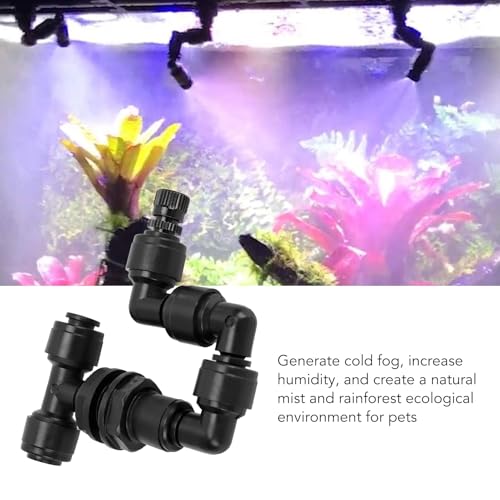 Reptile Mister Nozzles, Adjustable Aquarium Mist Sprinkler Mister Nozzle for Terrarium, Aquarium Rainforest
