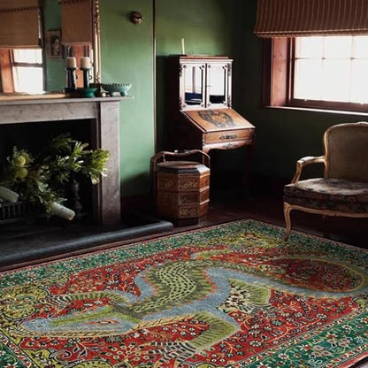 Cartoon Alligator Area Rugs 3x5 Feet Funky Crocodile Reptile Decor Rug for Bathroom Laundry Room Under Table Washable Non-Slip Modern Animal Crocodile Carpet - size: 3'x5'/90*150cm/60"x36"(Rectangular)